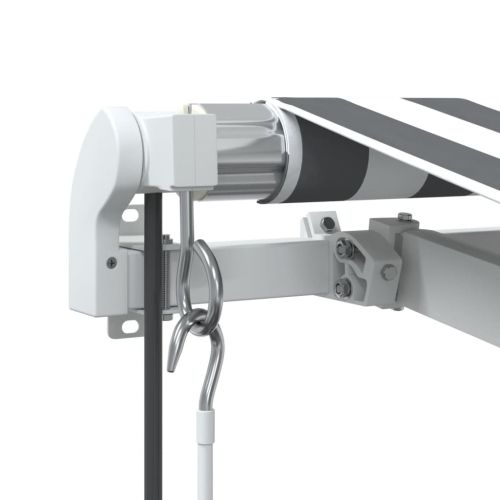 Автоматично прибираща се тента с LED антрацит и бял 350x250 см