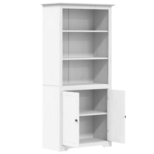 Етажерка за книги BODO бяла 82x40x173 см бор масив