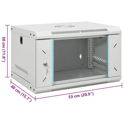6U стенен мрежов шкаф 19" IP20 53x40x30 см