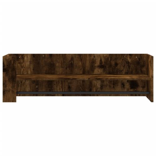 Стенен рафт, опушен дъб, 100x35x30,5 см, инженерно дърво