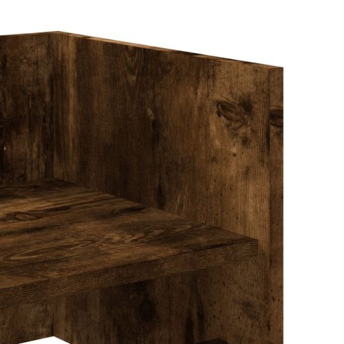 Стенен рафт, опушен дъб, 70,5x35x30,5 см, инженерно дърво