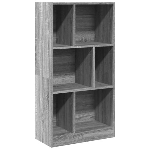 Библиотека, сив сонома, 57x28,5x107,5 см, инженерно дърво