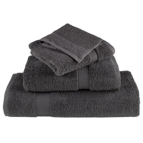 Премиум сауна кърпи SOLUND 10 бр антрацит 80x200 см 600 gsm