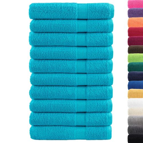 Премиум кърпи SOLUND 10 бр тюркоаз 100x200 см 600 gsm