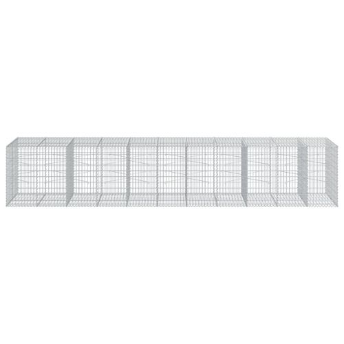 Габионна кошница с покритие, 550x100x100 см, поцинковано желязо
