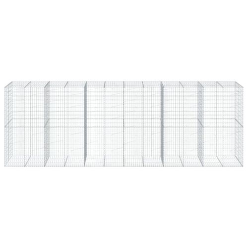 Габионна кошница с покритие, 600x100x200 см, поцинковано желязо