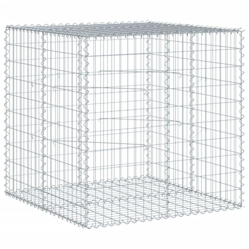 Габионна кошница с капак, 100x100x100 см, поцинковано желязо