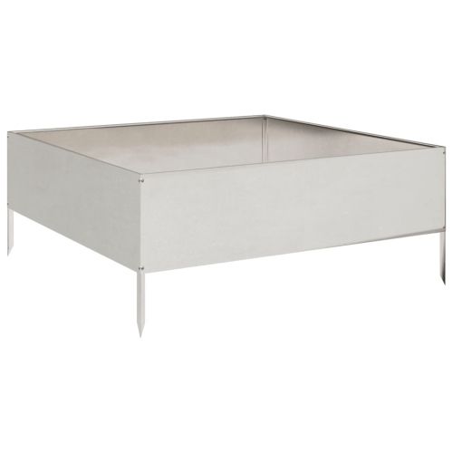 Градинска повдигната леха 100x100x41 см неръждаема стомана