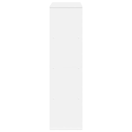 Разделител за стая, бял, 100x33x125,5 см, инженерно дърво