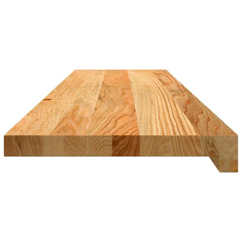 Стълбищни стъпала, 4 бр, светлокафяви, 100x25x2 см, дъб масив