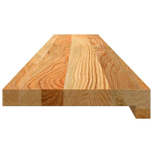 Прозоречни первази, 2 бр, светлокафяви, 120x20x2 см, дъб масив
