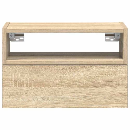 Нощно шкафче за стенен монтаж, сонома дъб, 45x26x28,5 см