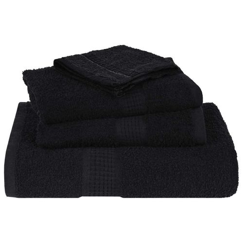 Кърпи за душ FROGN 10 бр. Черни 70x140 см 360 г/м²