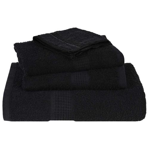 Кърпи за сауна FROGN 4 бр. Черни 80x200 см 360 г/м²