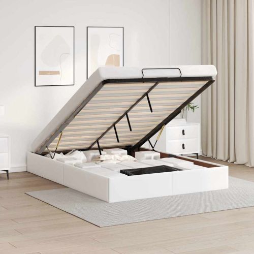 Османска рамка за легло без матрак, 140x190 см, изкуствена кожа
