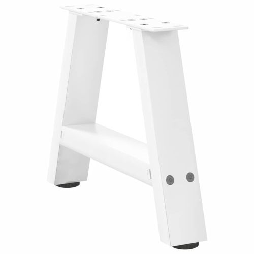 Крака за масичка за кафе, А-образни, 2 бр., бели, 40 x (30-31) см, стомана