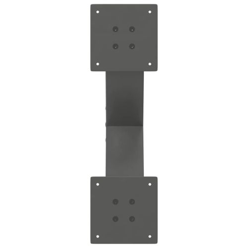Крака за масичка за кафе, X-образни, 2 бр., антрацит, 60x(30-31) см, стомана