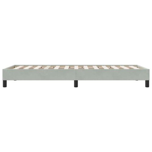 Box Spring Легло без матрак Светло сиво 80x210 cm Кадифе