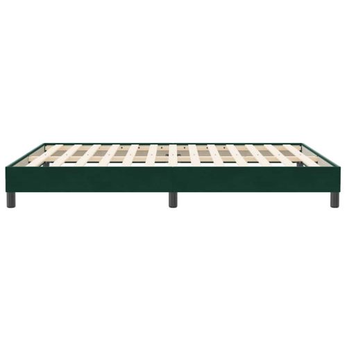 Box Spring Легло без матрак Тъмнозелено 160x210 cm Кадифе