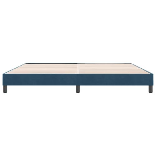 Box Spring легло без матрак Тъмно синьо 180x210 cm кадифе