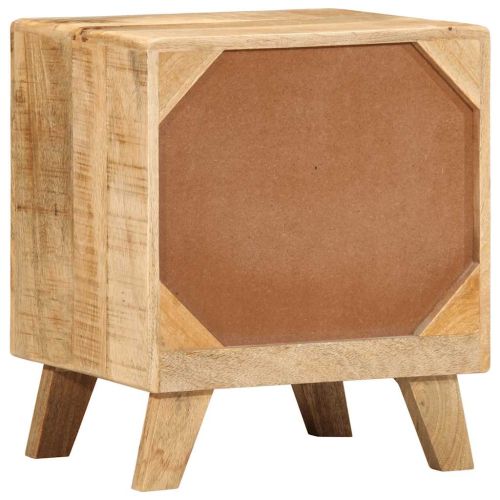 Нощно шкафче 2 бр. 40x32x46 см Масивна дървесина Грубо манго