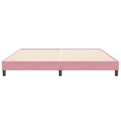 Box Spring легло без матрак розово 200x210 cm кадифе
