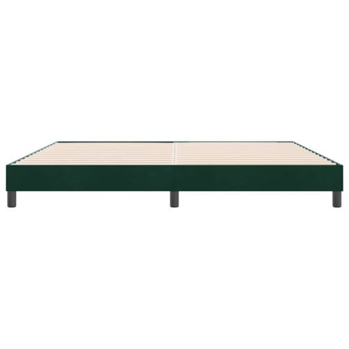 Box Spring легло без матрак Тъмнозелено 180x220 cm кадифе
