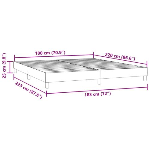 Box Spring легло без матрак Тъмнозелено 180x220 cm кадифе