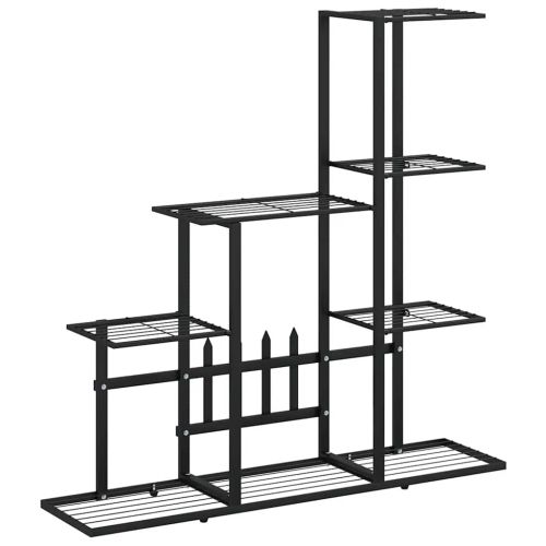 Цветарник, 94,5x25x88 см, черен, метал