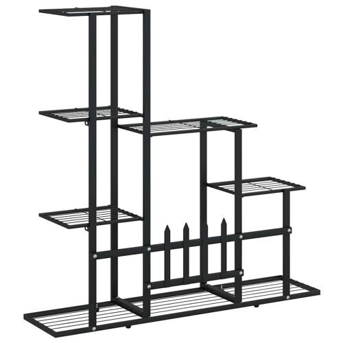 Цветарник, 94,5x25x88 см, черен, метал