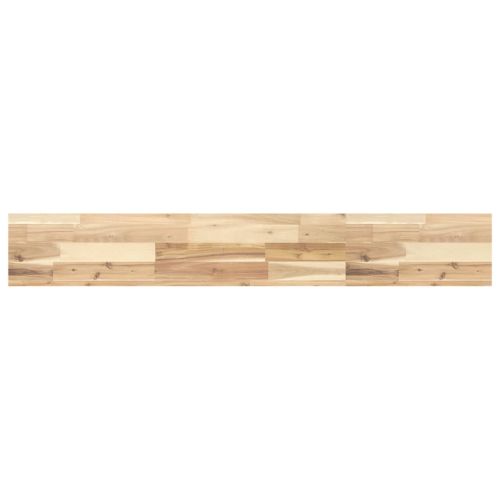 Плаващи рафтове, 2 бр., 120x20x4 см, необработена масивна дървесина, акация