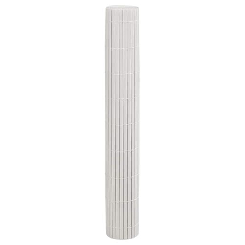 Градинска ограда, двустранна, бяла, 1,8x3 м, PVC