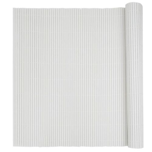 Градинска ограда, двустранна, бяла, 1,8x3 м, PVC