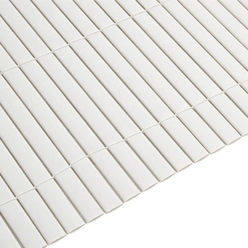 Градинска ограда, двустранна, бяла, 1,8x3 м, PVC