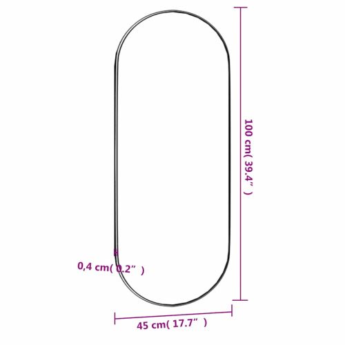 Стенно огледало 45x100 см стъкло овално