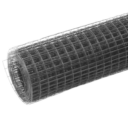 Кокошкарска мрежа, с PVC покритие, 25x1,5 м, сива