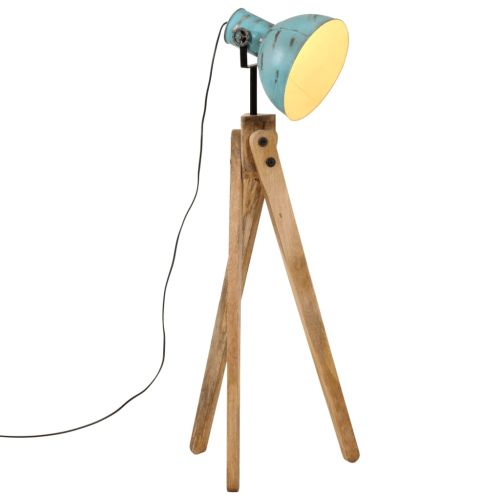 Подова лампа 25 W винтидж състарено синьо 45x45x120 см E27