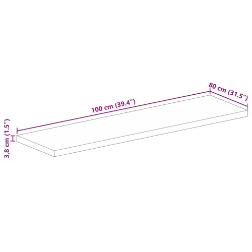 Плот за маса 100x80x3,8 см правоъгълен регенерирано дърво масив