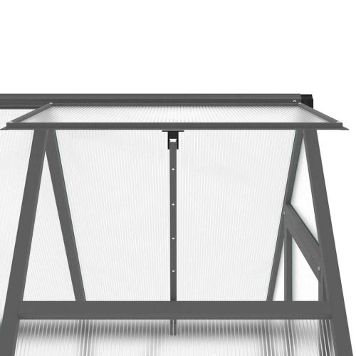 Оранжерия с основа рамка антрацит 169x114x195 см алуминий