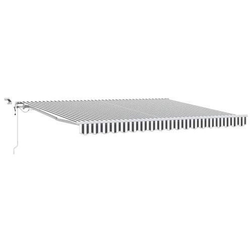Автоматично прибираща се тента с LED антрацит и бял 400x300 см