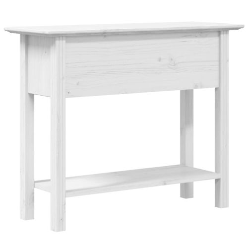 Конзолна маса BODO бяла 91x35x74 см бор масив
