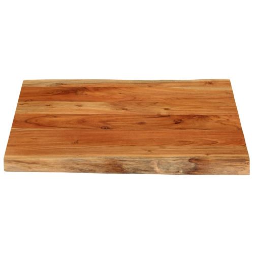 Плот за маса, 80x80x3,8 см, квадратен, акация масив, жив ръб