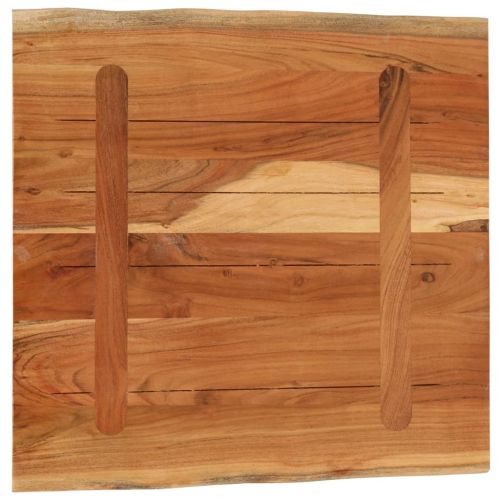 Плот за маса, 80x80x3,8 см, квадратен, акация масив, жив ръб