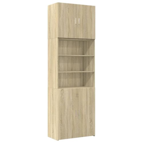 Висок шкаф, сонома дъб, 80x42,5x249 см, инженерно дърво