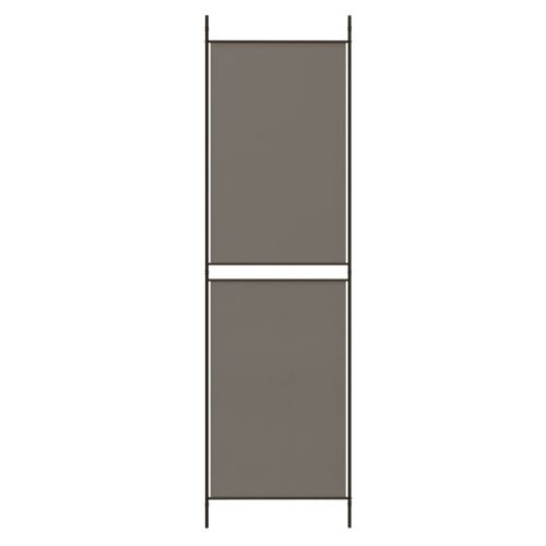 Параван за стая, 5 панела, антрацит, 250x220 cм, текстил