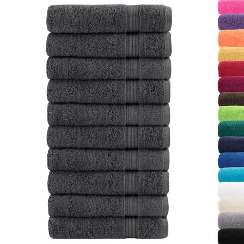 Премиум кърпи за баня SOLUND 10 бр антрацит 70x140 см 600 gsm