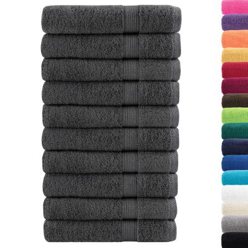 Премиум кърпи SOLUND 10 бр антрацит 100x200 см 600 gsm