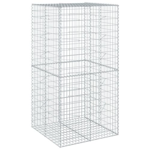 Габионна кошница с покритие, 100x100x200 см, поцинковано желязо