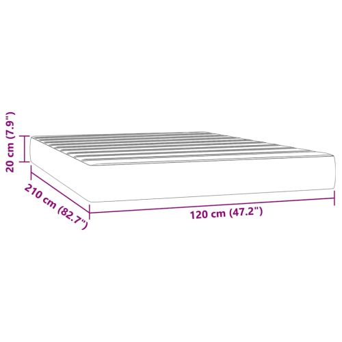 Матрак с покет пружини 120 x 210 x 20 см Светлосиво