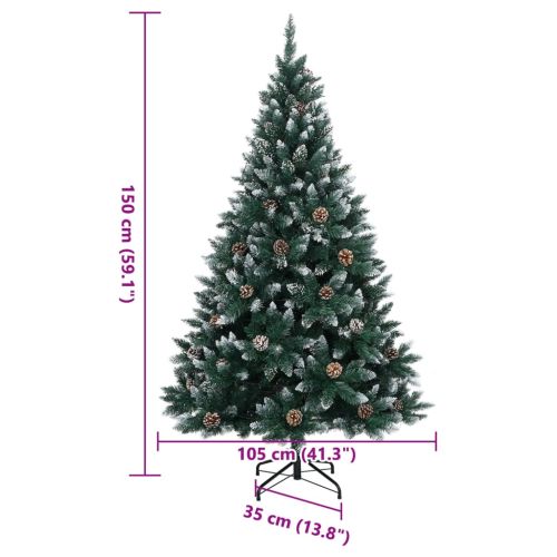 Изкуствена коледна елха, 150 LED, 150 см